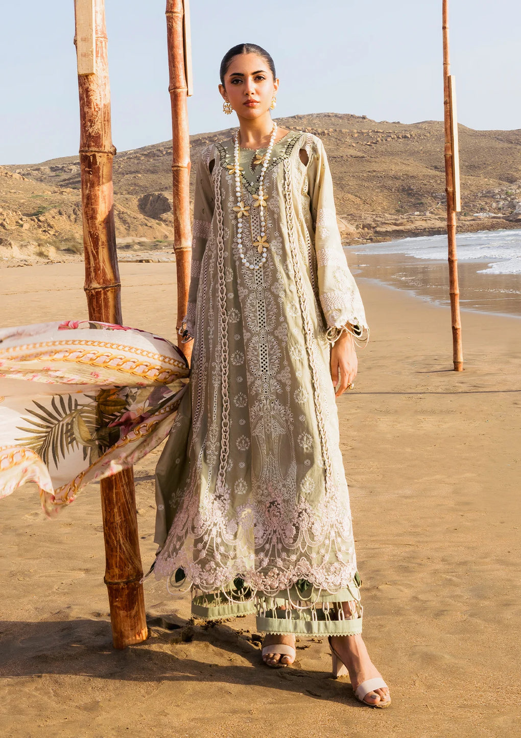 Elaf Premium | Hai Kuch Festive Lawn 24 | EHK-08 Pur Shokh - House Of Anaya