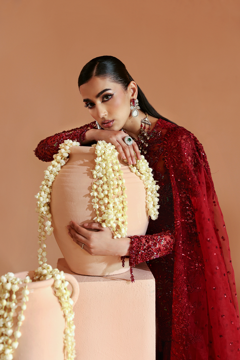 Emaan Adeel | Celestique Formals 25 | SCARLET