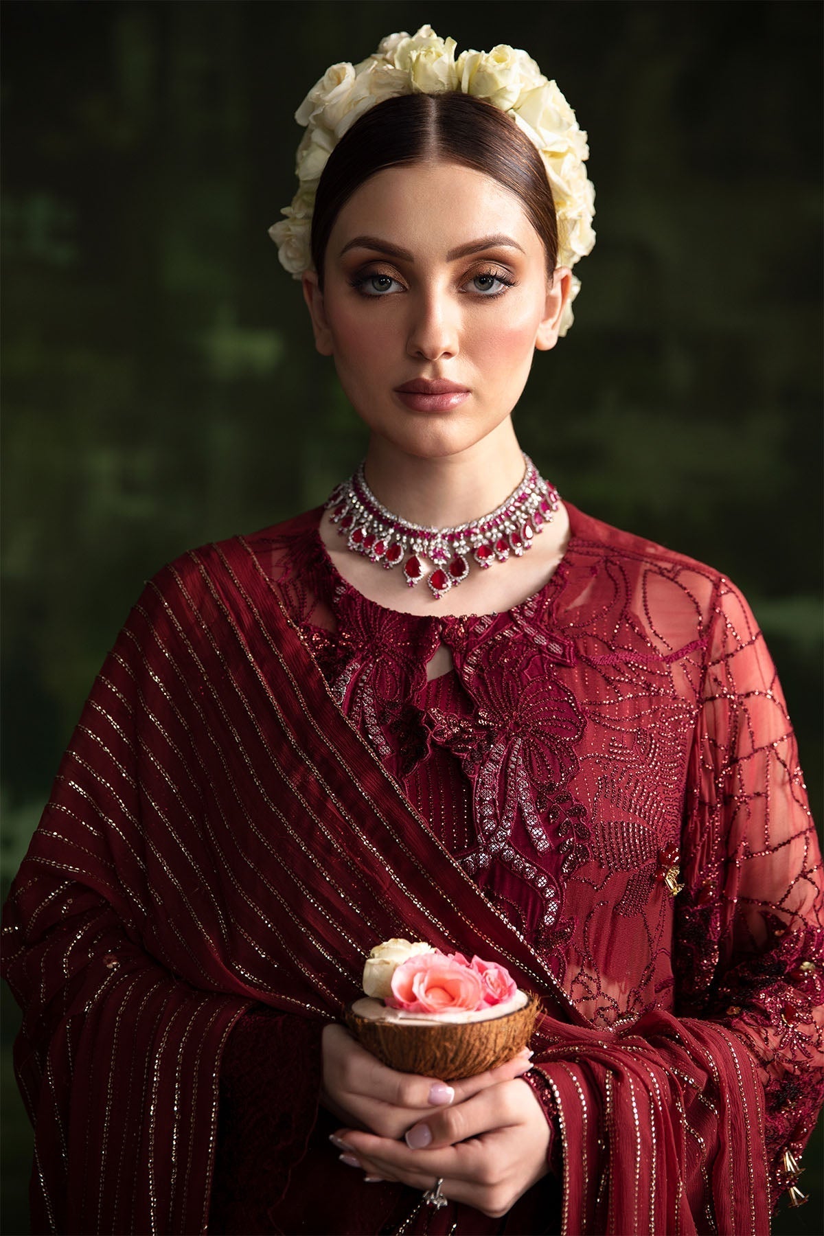 Nureh | Luxury Pret Formals | RUSSIAN RED