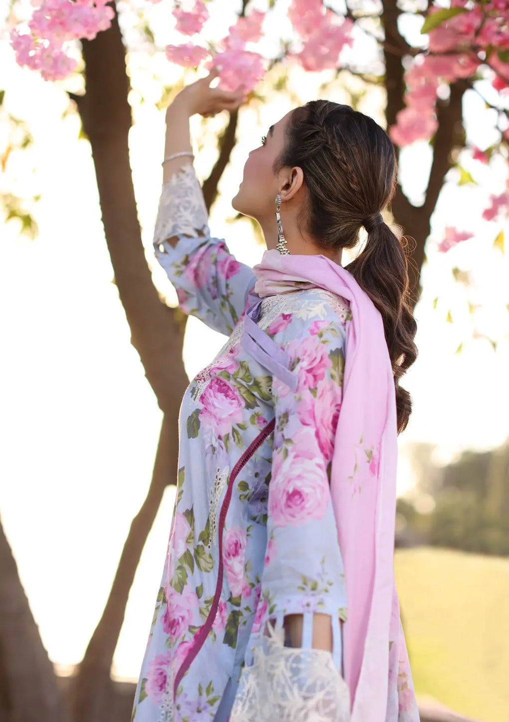 Elaf Premium | Prints Chikankari 24 | 04A OCEAN BLOSSOMS - House Of Anaya