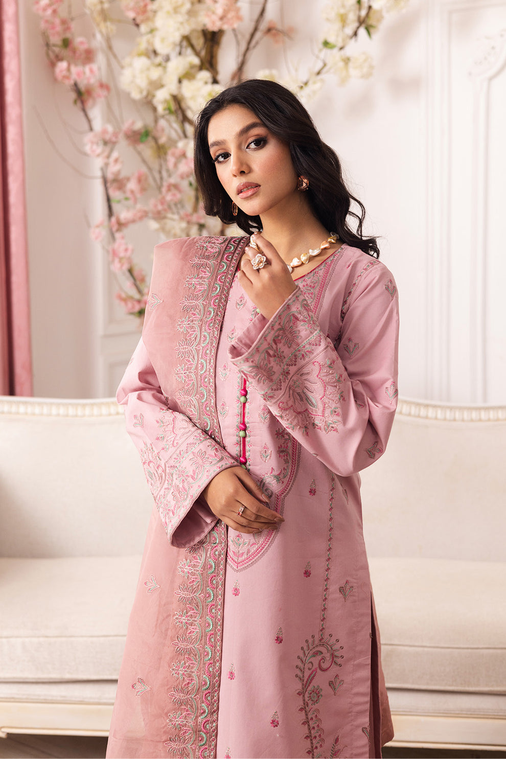 Maryum N Maria | Mira Luxury Lawn | MEHAR - FS50102
