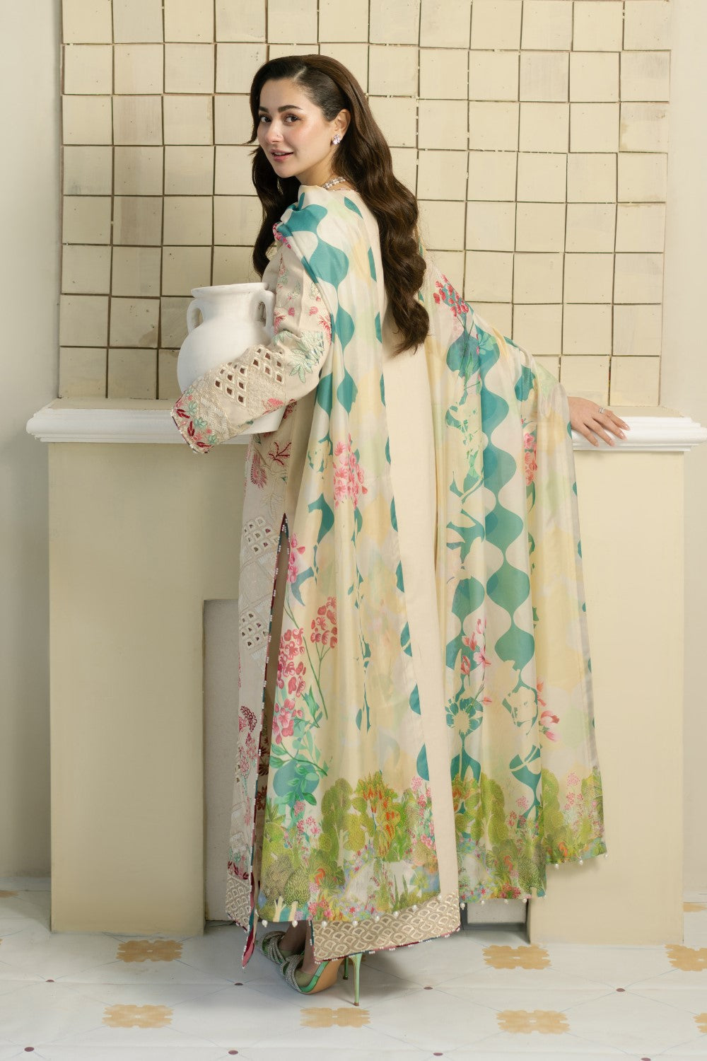 Maryum N Maria | Luxury Lawn 25 | AEISHA - MS50109 - House Of Anaya