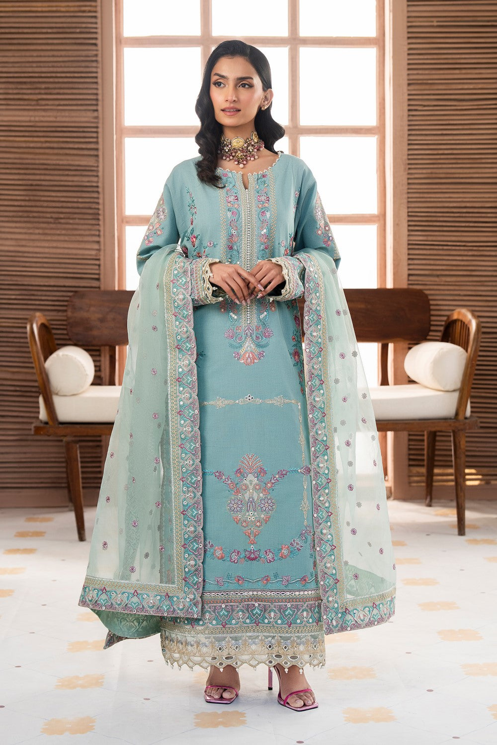 Maryum N Maria | Luxury Lawn 25 | AMANI - MS50110 - House Of Anaya