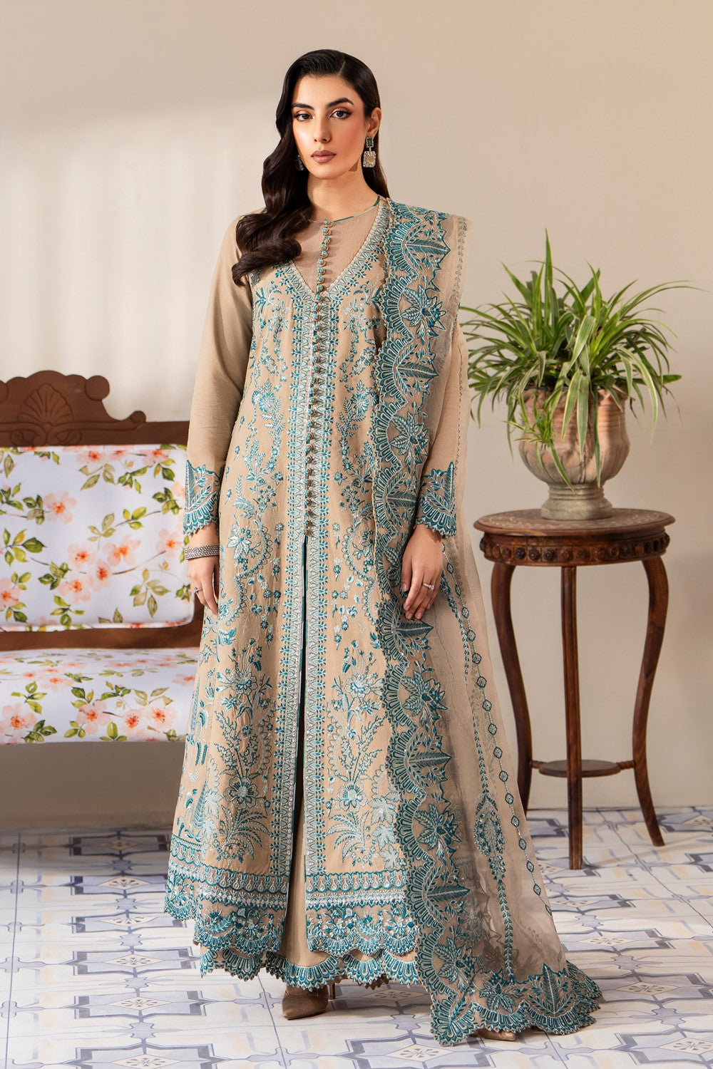 Maryum N Maria | Luxury Lawn 25 | ASHYA - MS50119 - House Of Anaya