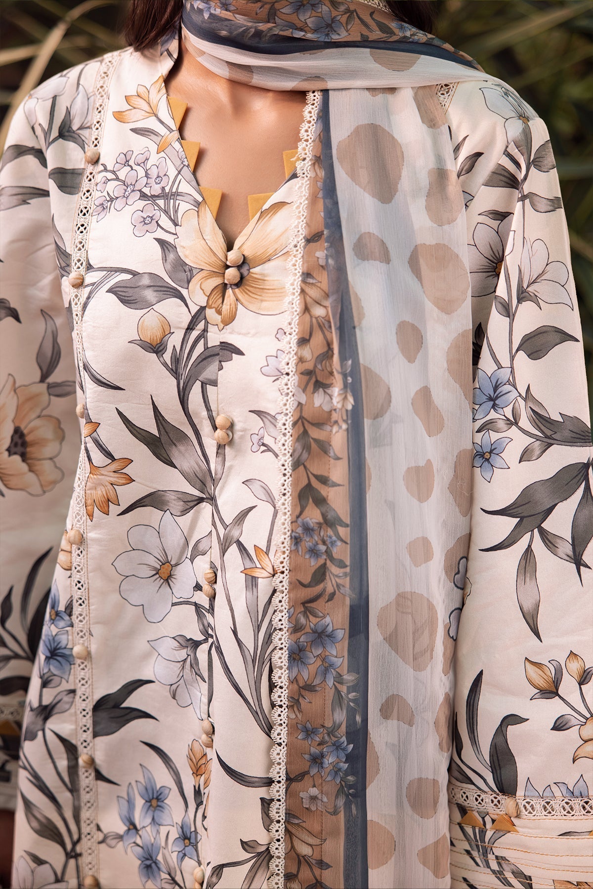 Alizeh | Sheen Lawn Prints 24 | GARDENIA - House Of Anaya