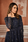 Iznik | Chiffon Kari | ICK-07 Embroidered Chiffon - House Of Anaya