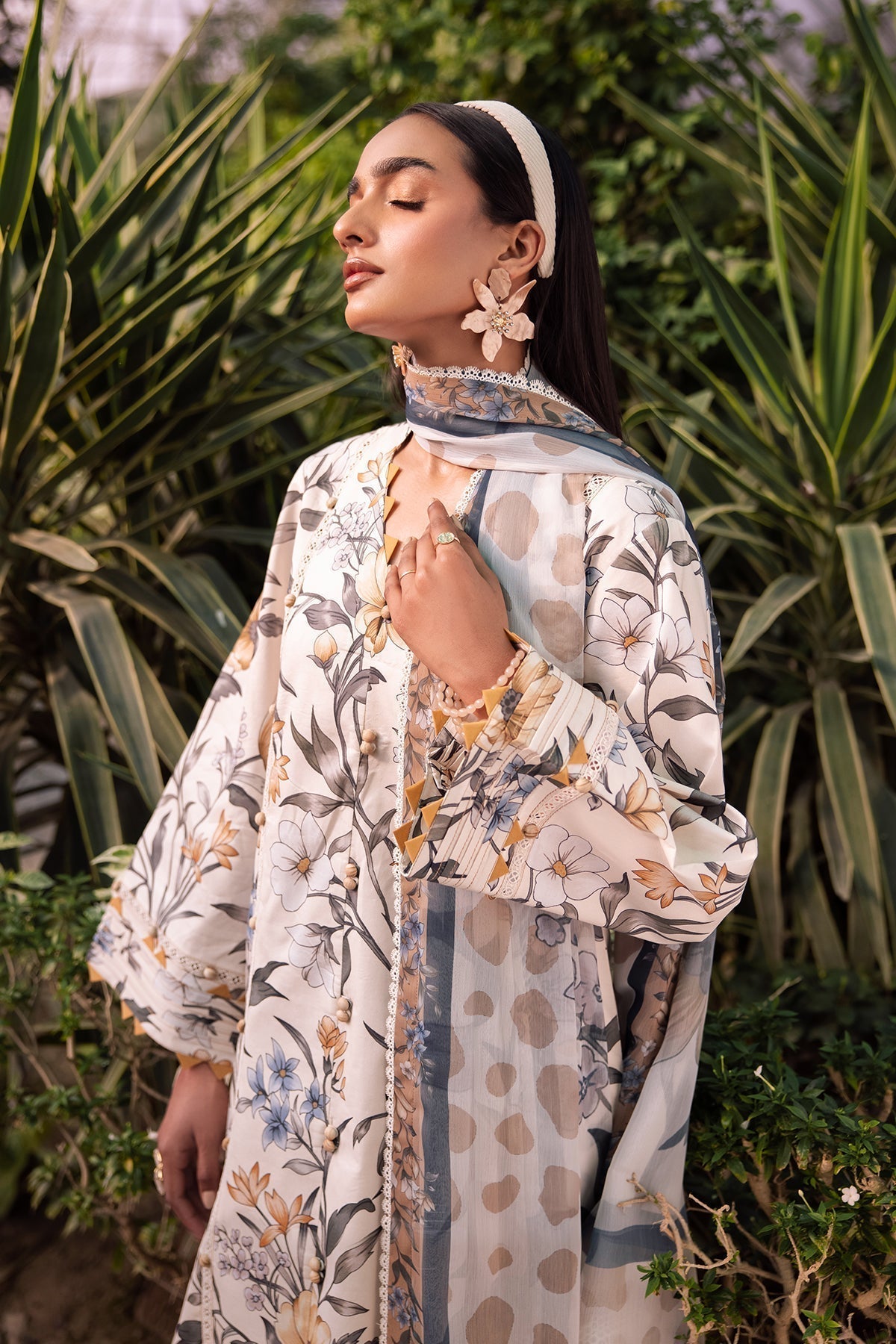 Alizeh | Sheen Lawn Prints 24 | GARDENIA - House Of Anaya
