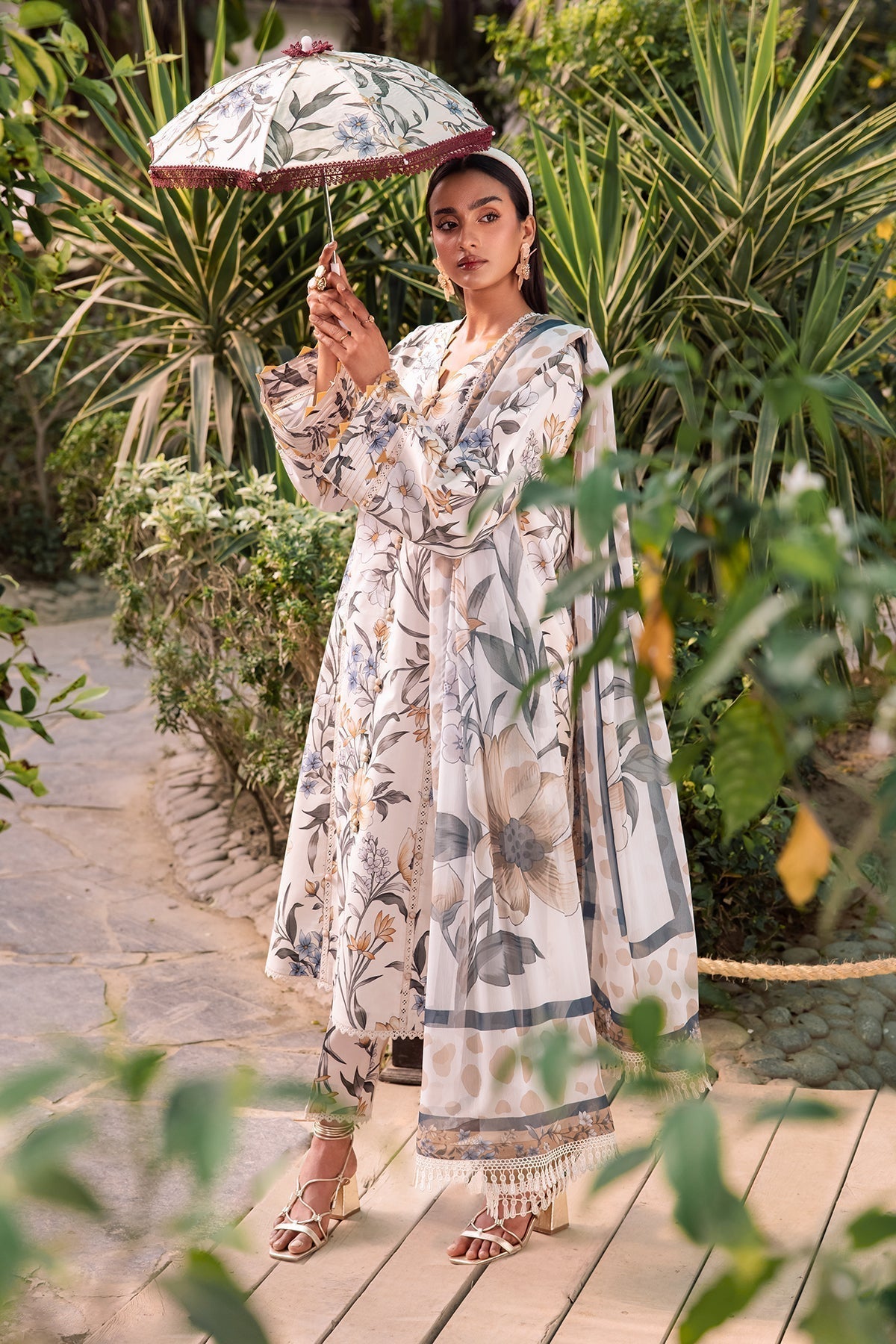 Alizeh | Sheen Lawn Prints 24 | GARDENIA - House Of Anaya