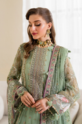 Iznik | Chinnon Chiffon | CC-41 Embroidered Net - House Of Anaya