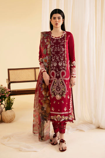 Qalamkar | Qlinekari Luxury Lawn | SQ-04 LARMINA - House Of Anaya