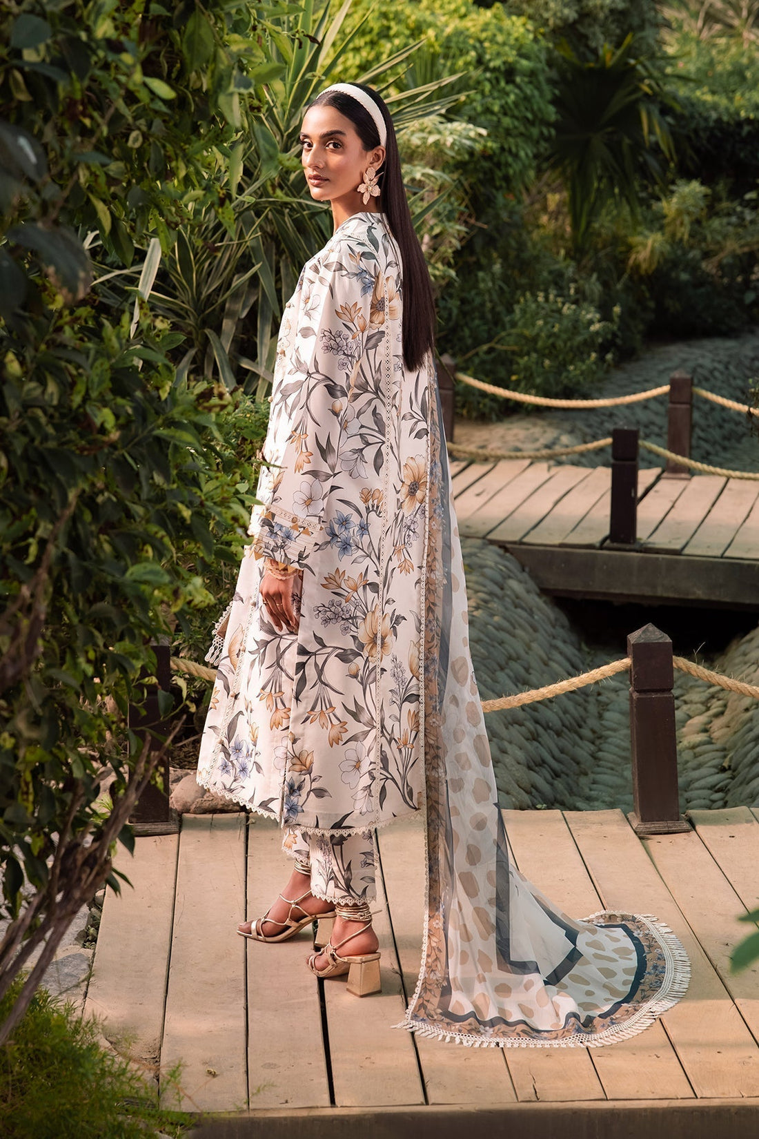 Alizeh | Sheen Lawn Prints 24 | GARDENIA - House Of Anaya