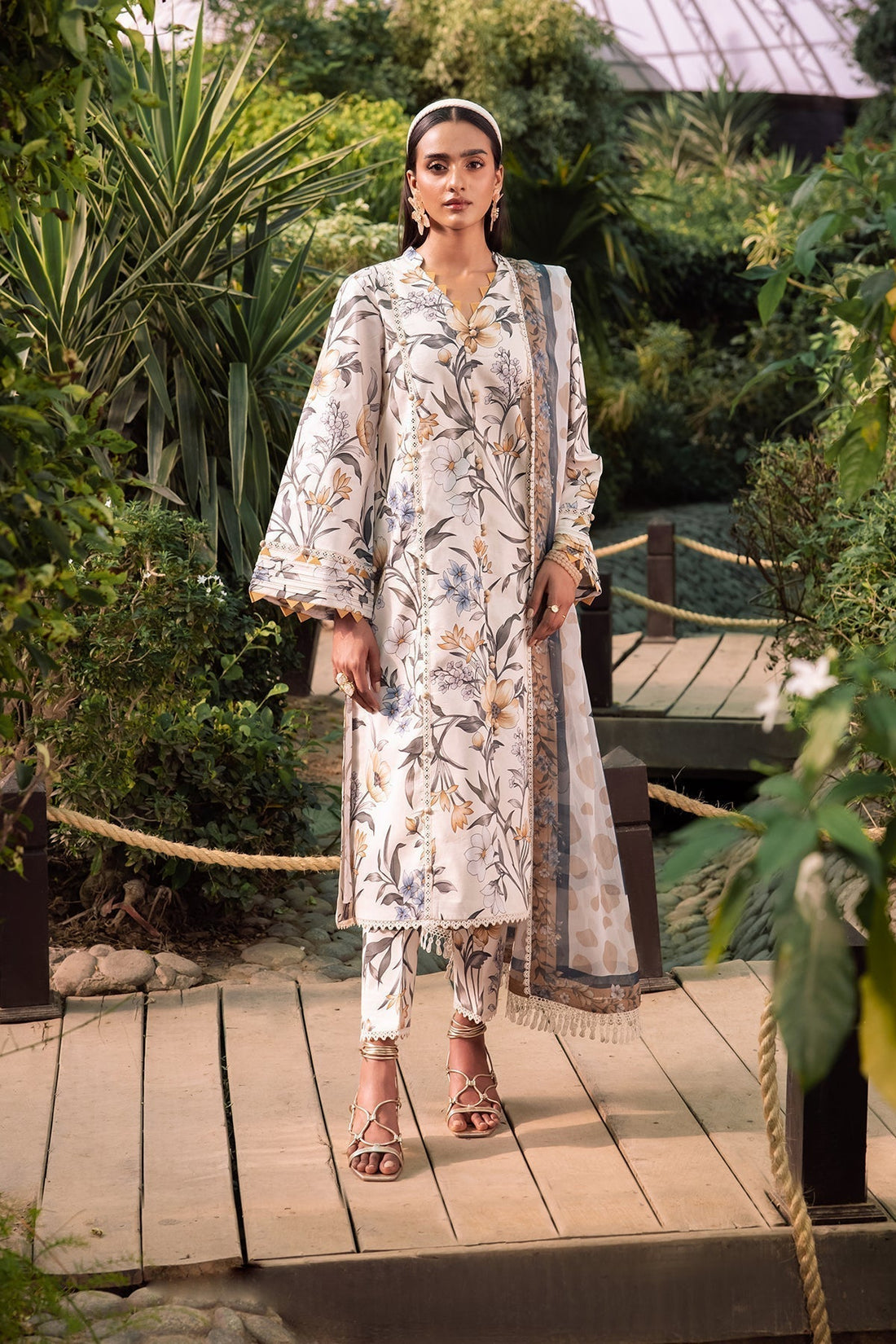 Alizeh | Sheen Lawn Prints 24 | GARDENIA - House Of Anaya