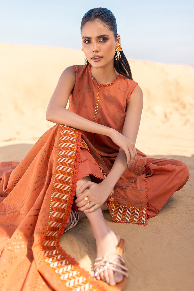 Cross Stitch | Eid Lawn 24 | RUSSET DUSK - House Of Anaya