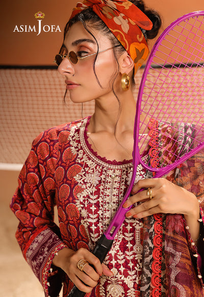 Asim Jofa | Summer Rhapsody | AJUBU-26 Printed Embroidered Lawn
