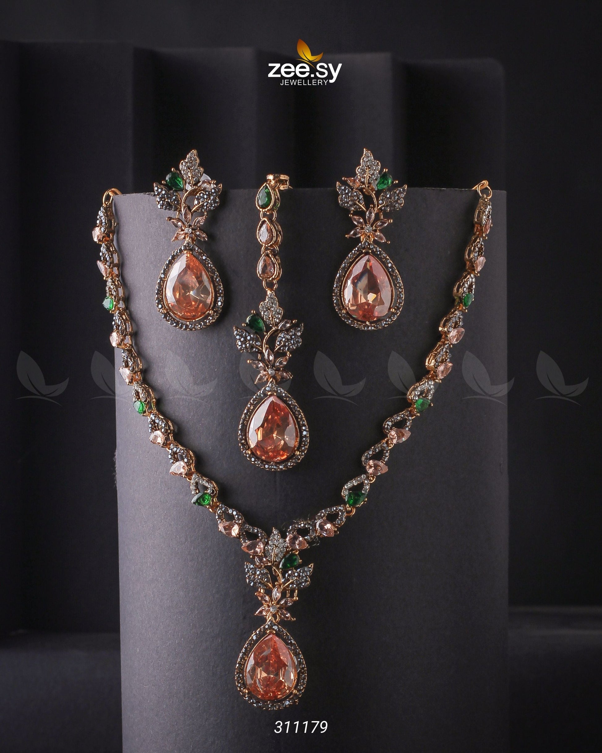 Opal Necklace Set - House Of Zarish