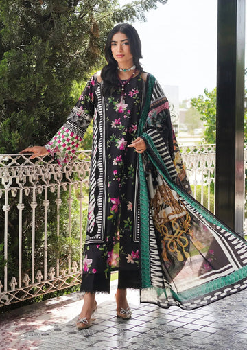 Elaf Premium | Printed Collection 24 | EEP-02A - Dark Floral - House Of Anaya