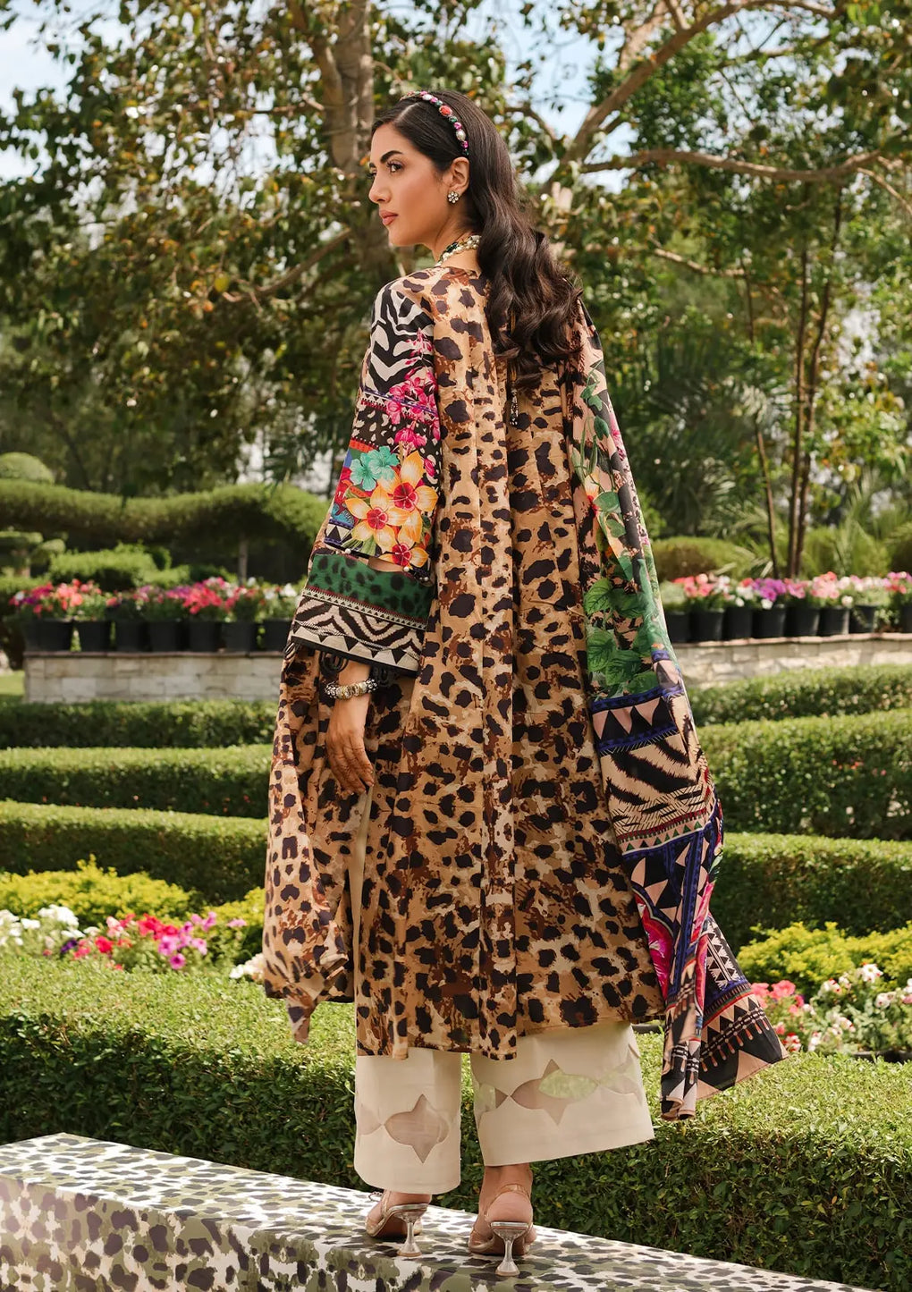 Elaf Premium | Printed Collection 24 | EEP-06A - Menagerie - House Of Anaya