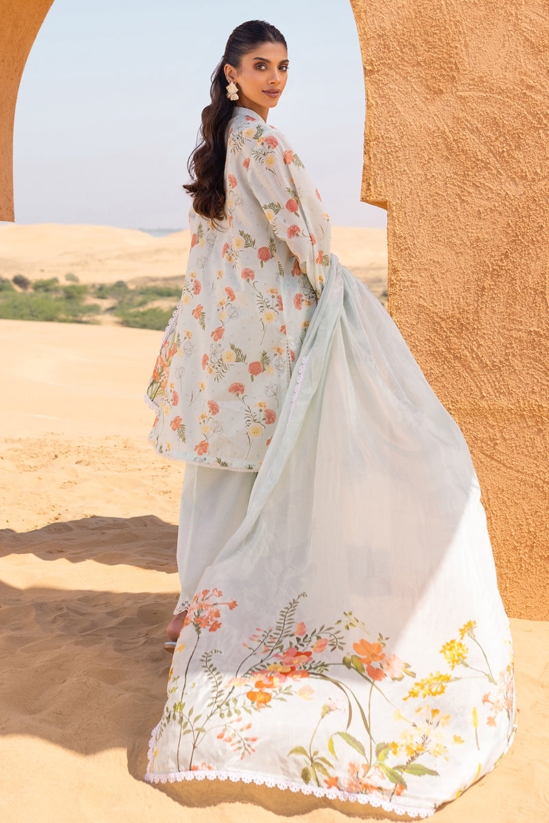 Cross Stitch | Eid Lawn 24 | AQUA GLAZE - House Of Anaya
