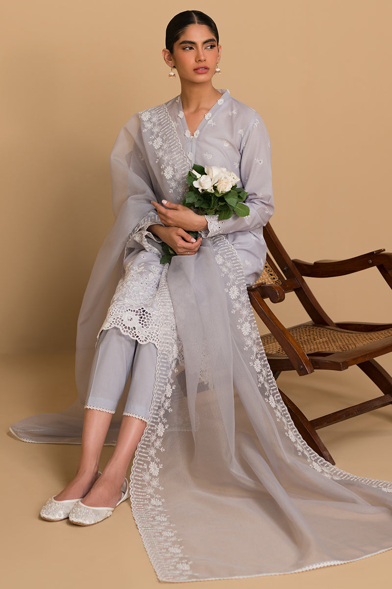 Cross Stitch | Chikankari Lawn Collection | P-05 - House Of Anaya
