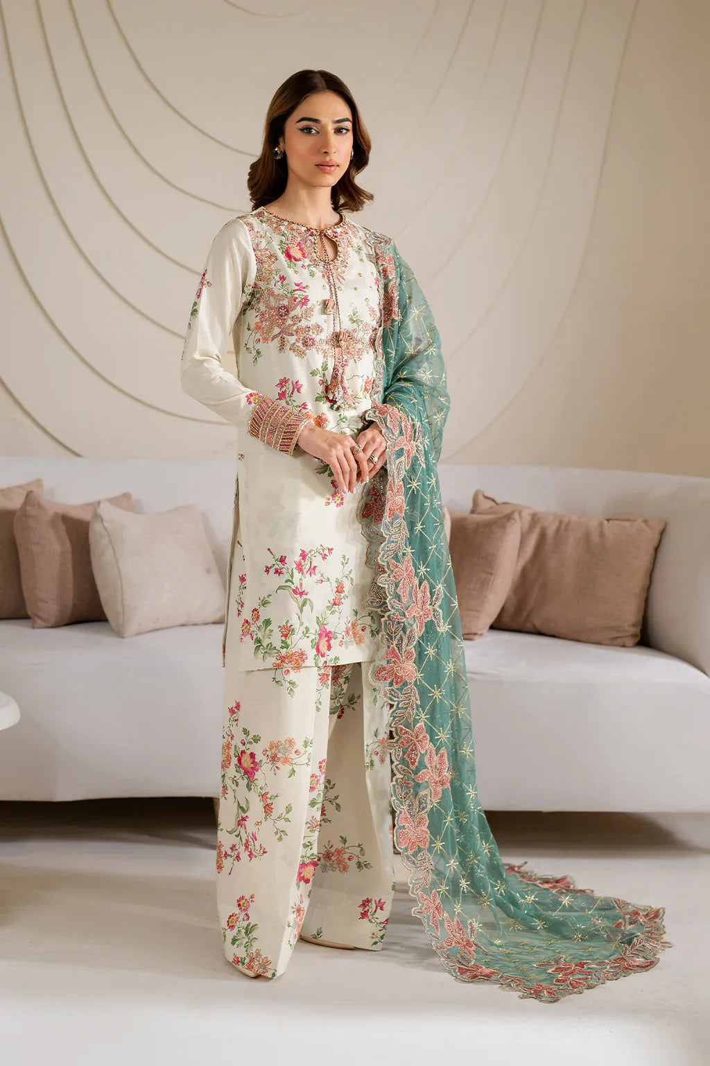 Iznik | Exclusive Formals | UE-411 Printed Silk