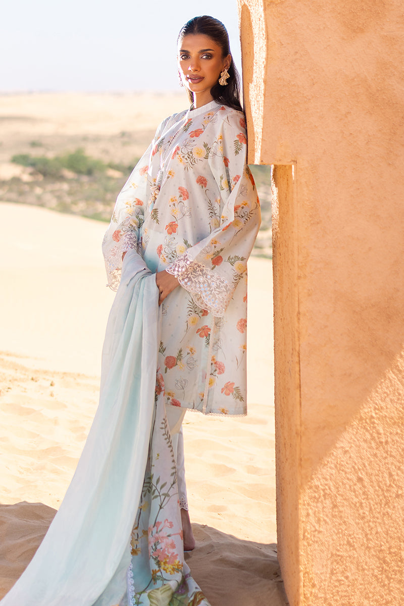 Cross Stitch | Eid Lawn 24 | AQUA GLAZE - House Of Anaya