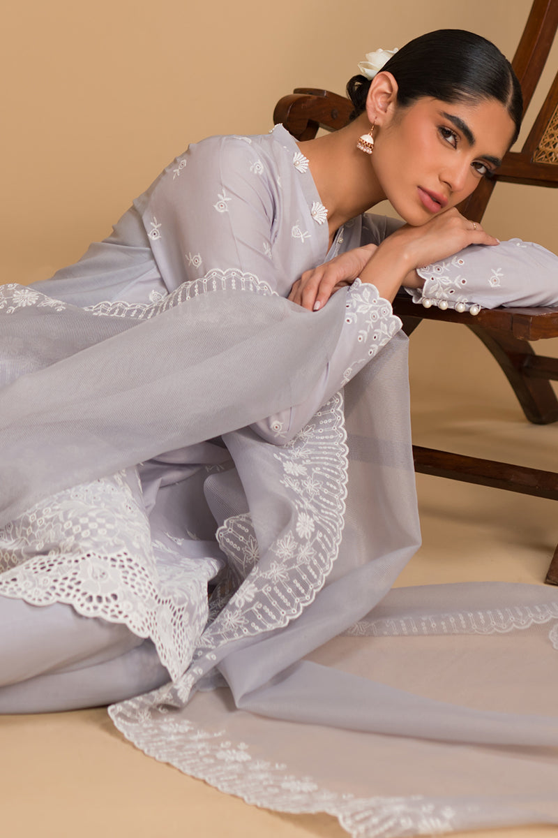 Cross Stitch | Chikankari Lawn Collection | P-05 - House Of Anaya