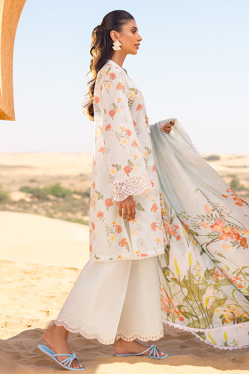 Cross Stitch | Eid Lawn 24 | AQUA GLAZE - House Of Anaya