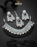 Elisa Silver Necklace - House Of Zarish