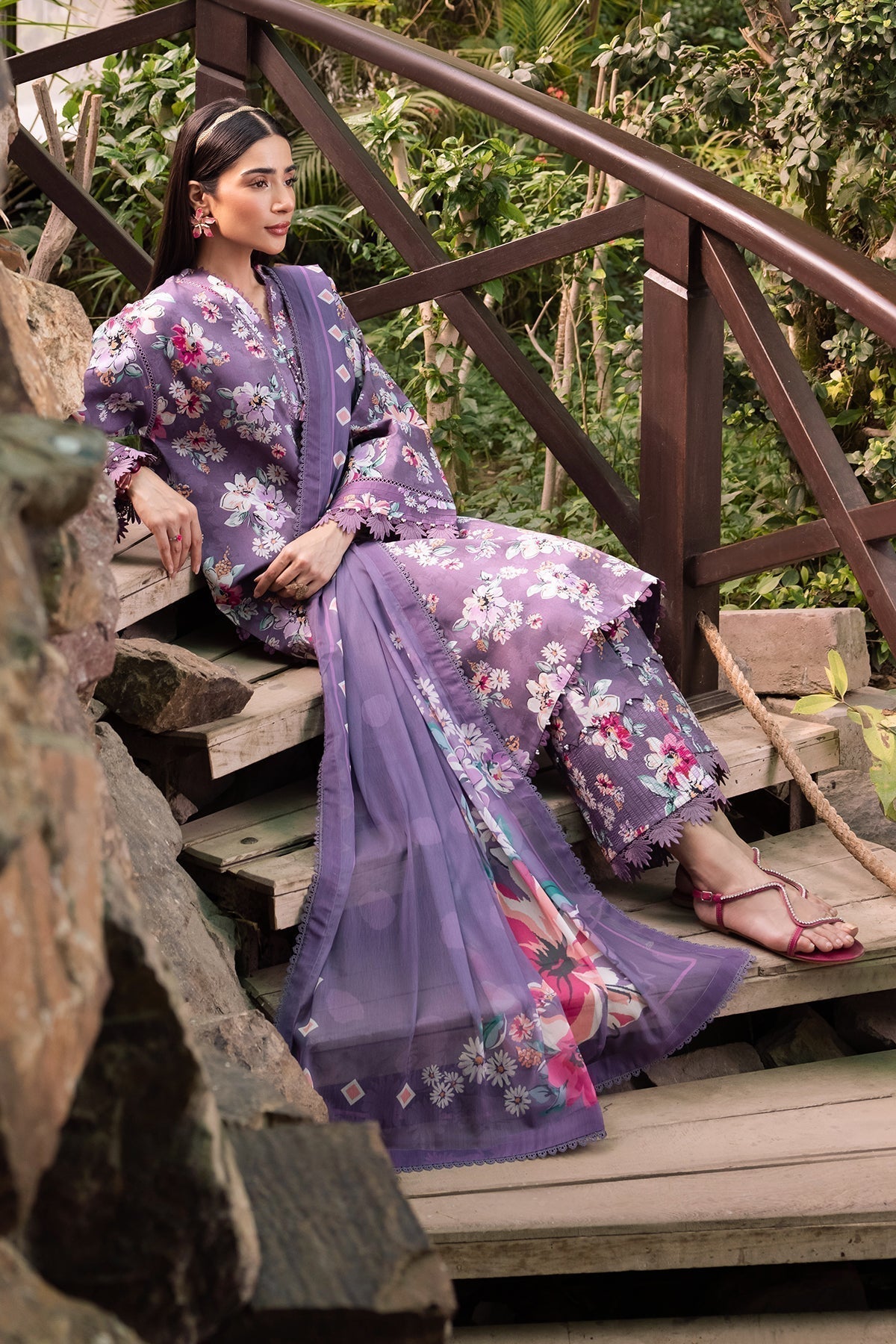 Alizeh | Sheen Lawn Prints 24 | INDIGO - House Of Anaya