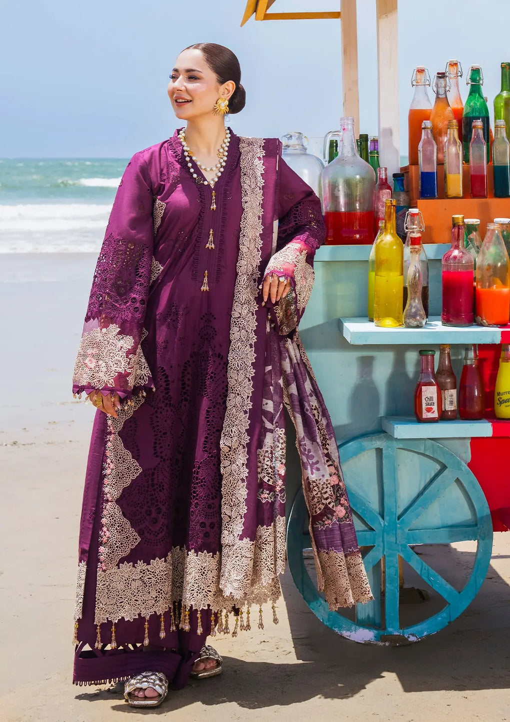 Elaf Premium | Hai Kuch Festive Lawn 24 | EHK-06 Hania - House Of Anaya
