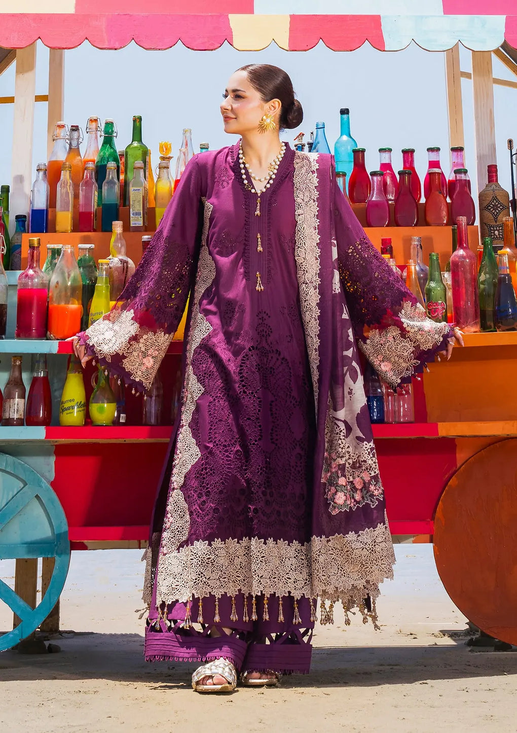 Elaf Premium | Hai Kuch Festive Lawn 24 | EHK-06 Hania - House Of Anaya