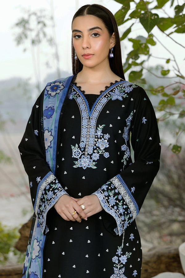 Farasha | Summer Weaves Embroidered Lawn | Ashen Light