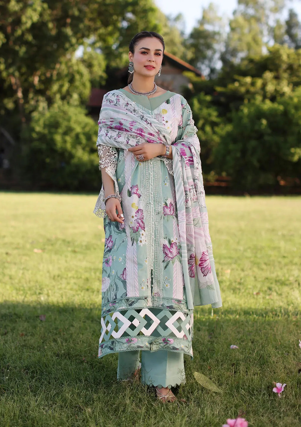 Elaf Premium | Prints Chikankari 24 | 05B CELESTIAL - House Of Anaya