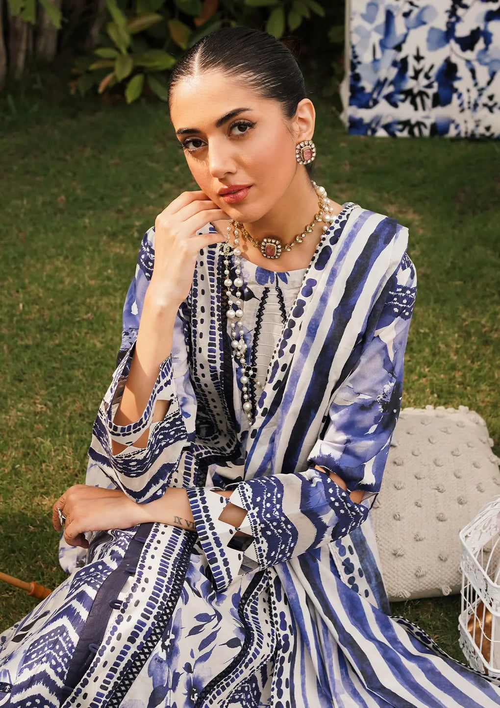 Elaf Premium | Printed Collection 24 | EEP-07A - Shadow Sisters - House Of Anaya
