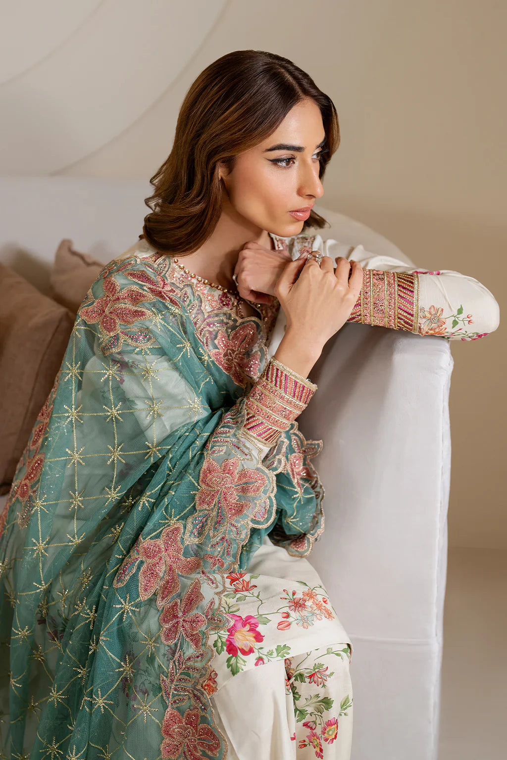 Iznik | Exclusive Formals | UE-411 Printed Silk
