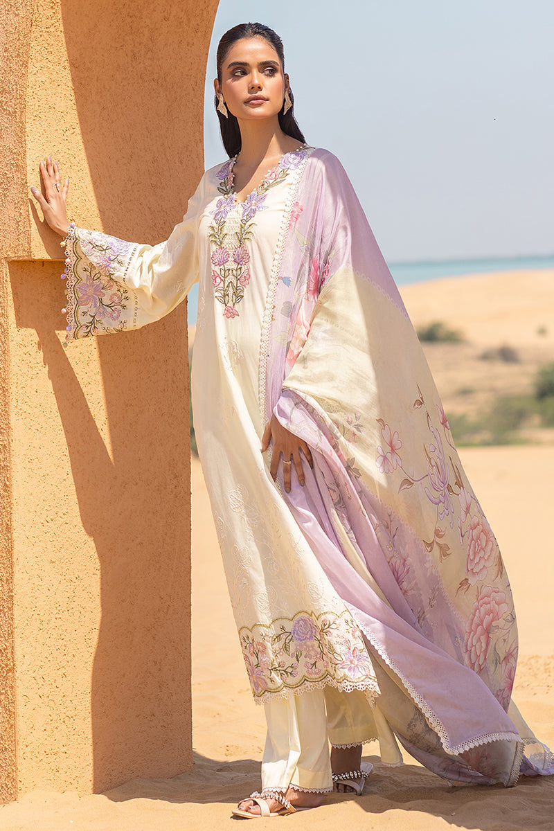 Cross Stitch | Eid Lawn 24 | SUBTLE CANARY - House Of Anaya