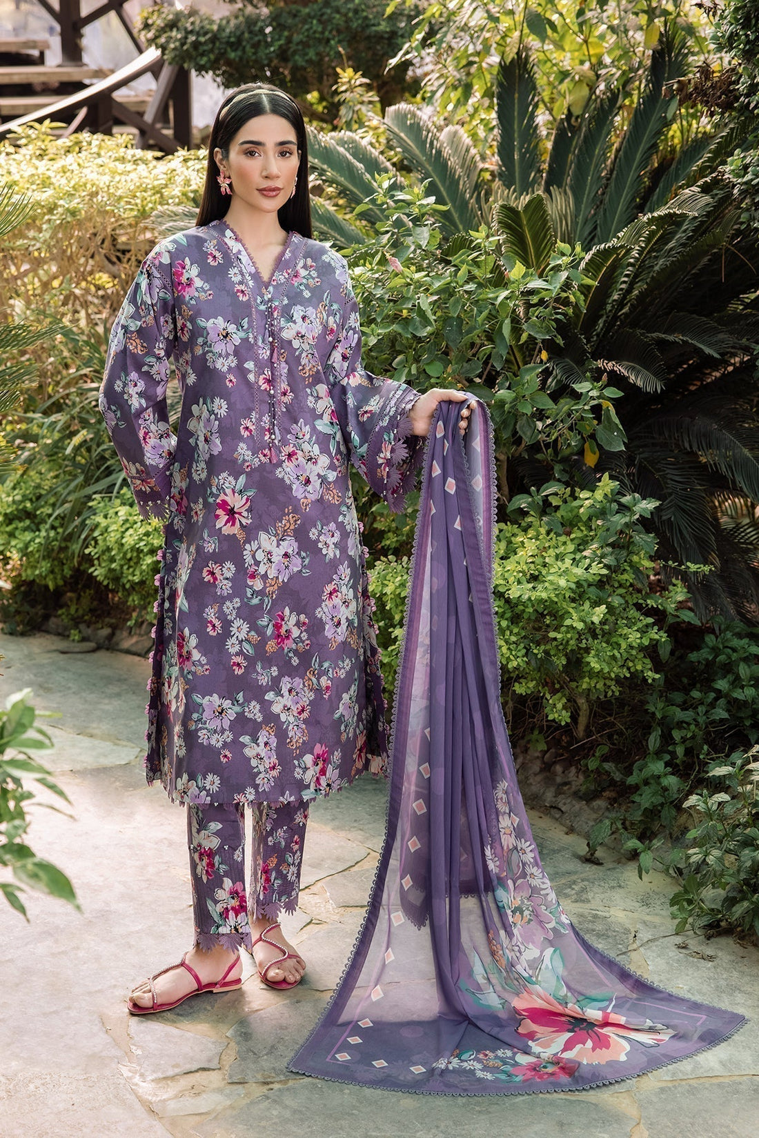 Alizeh | Sheen Lawn Prints 24 | INDIGO - House Of Anaya