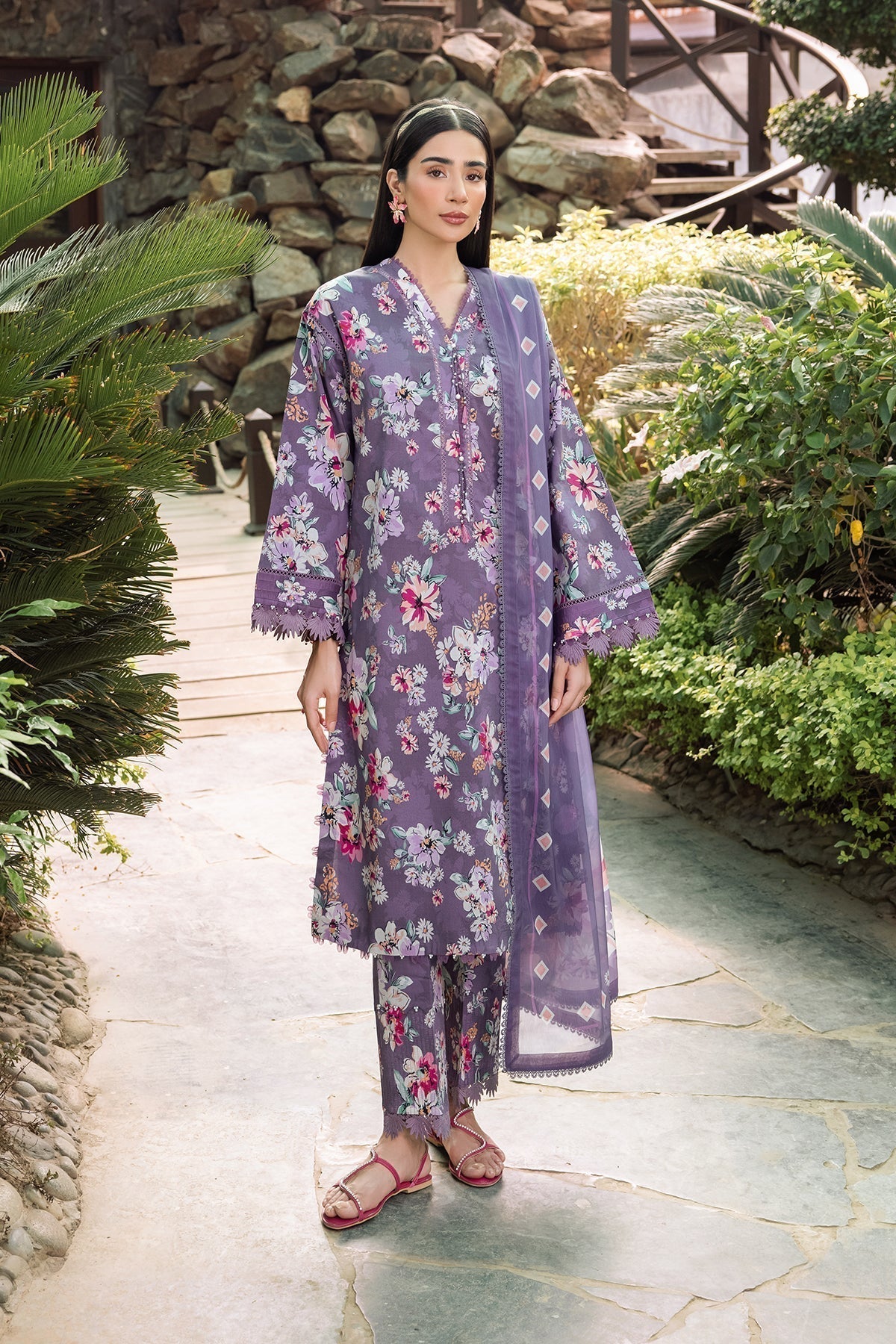 Alizeh | Sheen Lawn Prints 24 | INDIGO - House Of Anaya