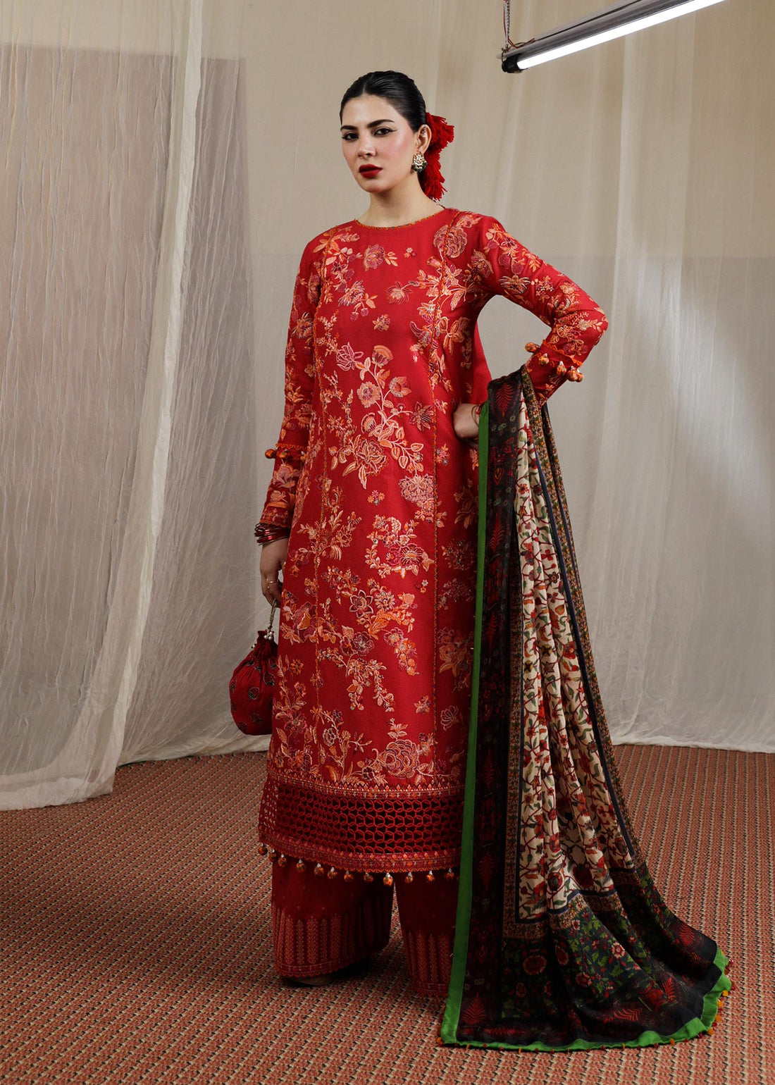 Hussain Rehar | Lawn SS 2023 | Berry - House Of Anaya