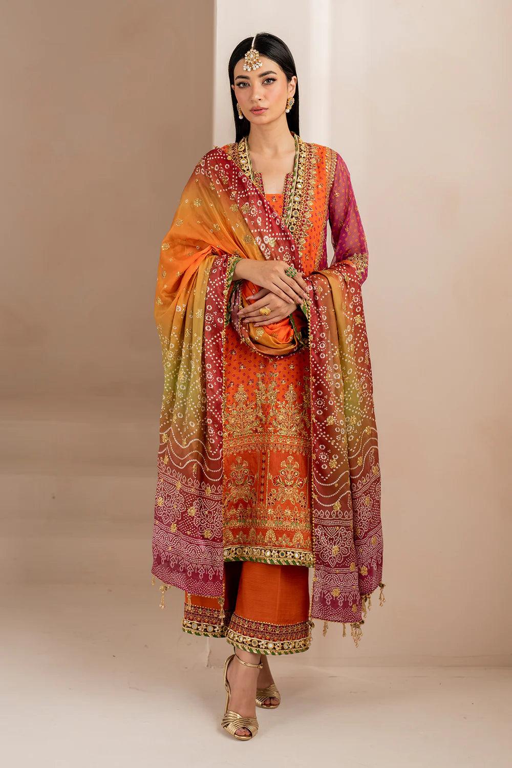 Baroque | Stitched New | EMBROIDERED CHIFFON UF-706 - House Of Anaya
