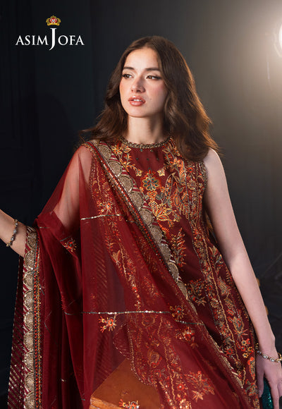 Asim Jofa | Lumiere Formals | AJLFC-05 EMBROIDERED SLUB LAWN