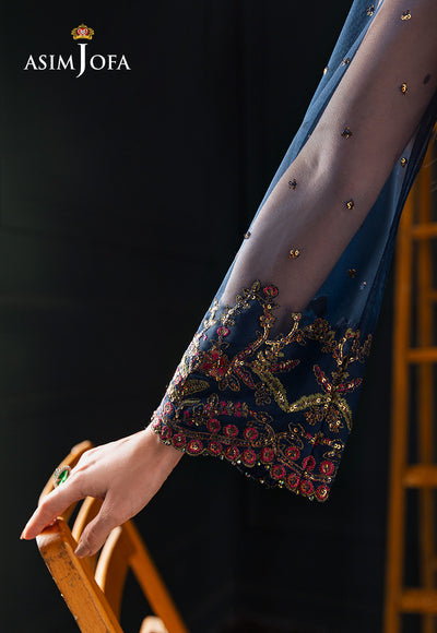 Asim Jofa | Lumiere Formals | AJLFC-07 EMBROIDERED NET
