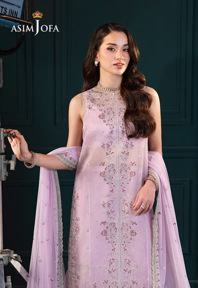 Asim Jofa | Lumiere Formals | AJLFC-09 EMBROIDERED SOFT NET ORGANZA