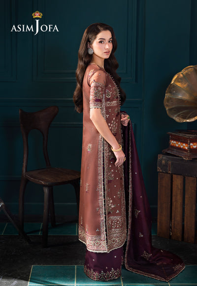 Asim Jofa | Lumiere Formals | AJLFC-08 EMBROIDERED JAVERIA NET