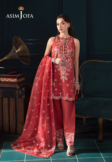 Asim Jofa | Lumiere Formals | AJLFC-06 EMBROIDERED ORGANZA