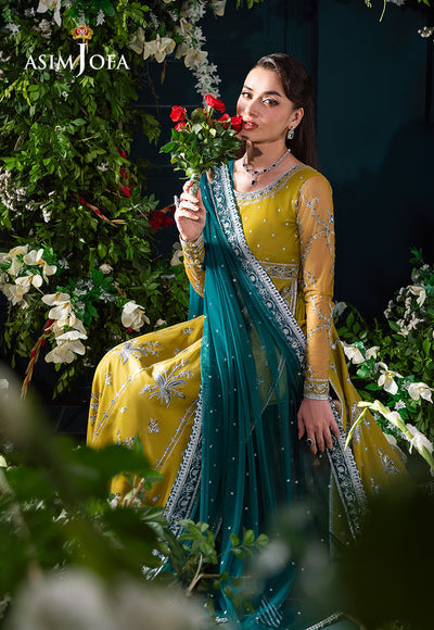 Asim Jofa | Lumiere Formals | AJLFC-10 EMBROIDERED NET