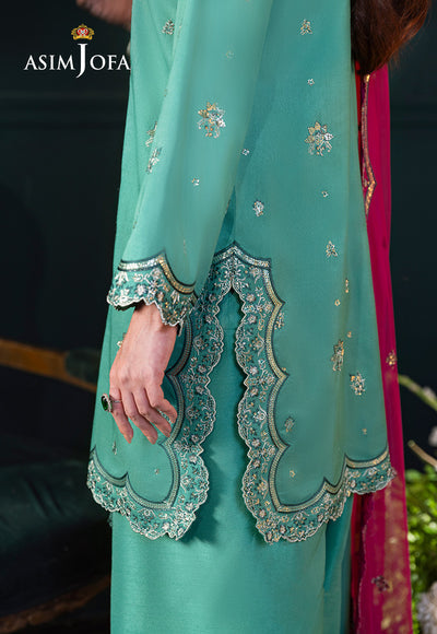 Asim Jofa | Lumiere Formals | AJLFC-04 EMBROIDERED RAW SILK