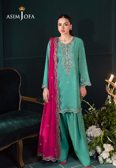 Asim Jofa | Lumiere Formals | AJLFC-04 EMBROIDERED RAW SILK