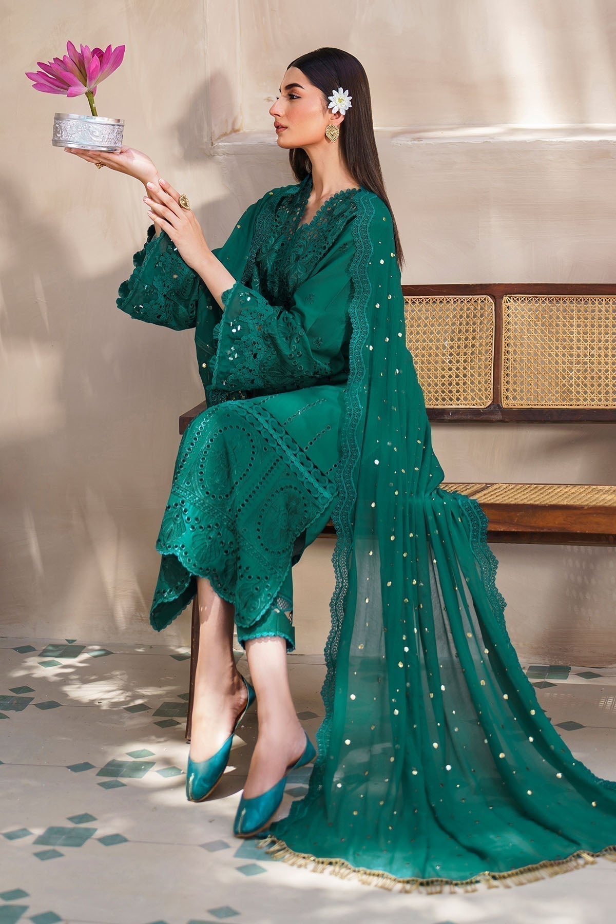 Nureh | Bazaar Lawn | NS-135 - House Of Anaya