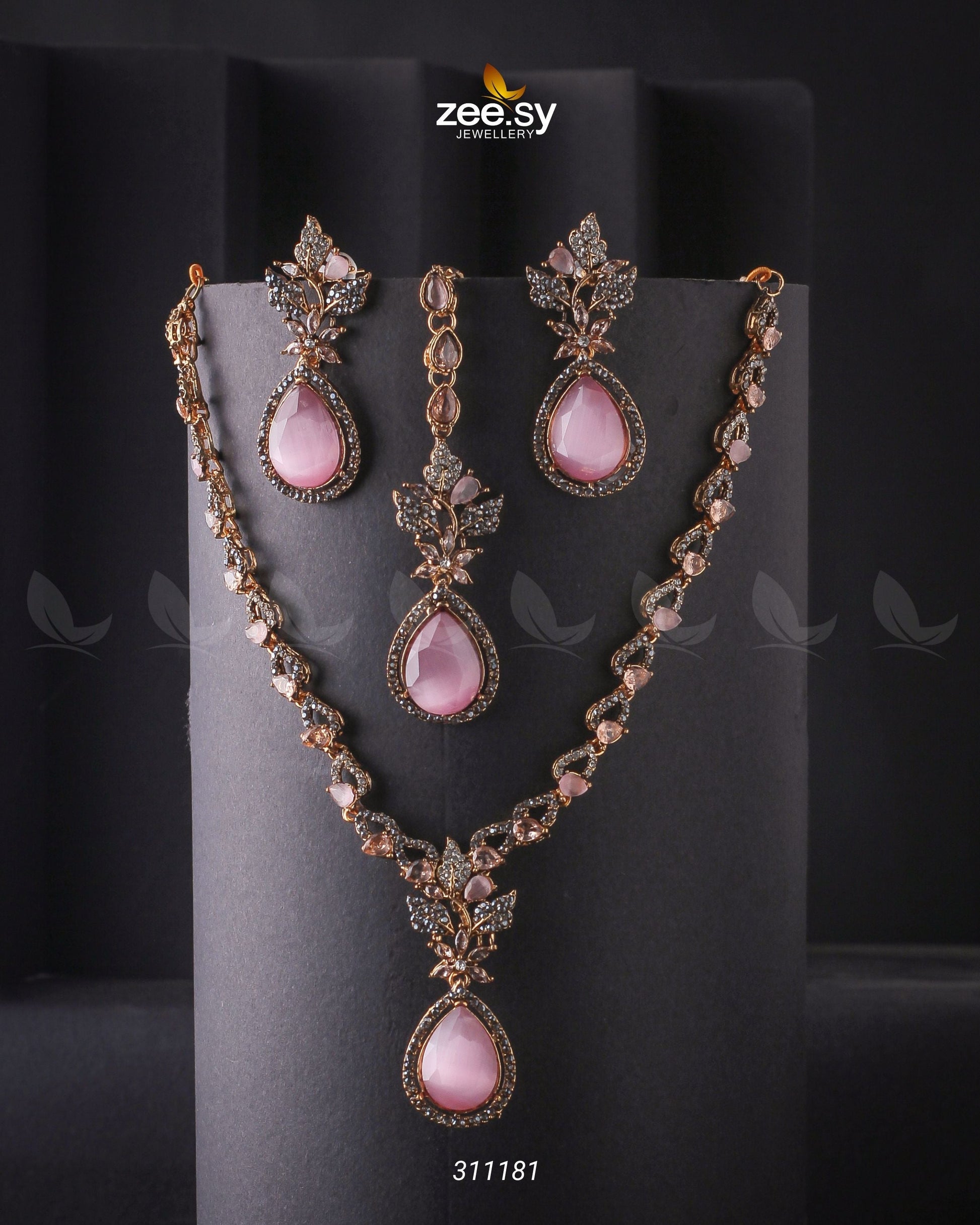 Opal Necklace Set - House Of Zarish